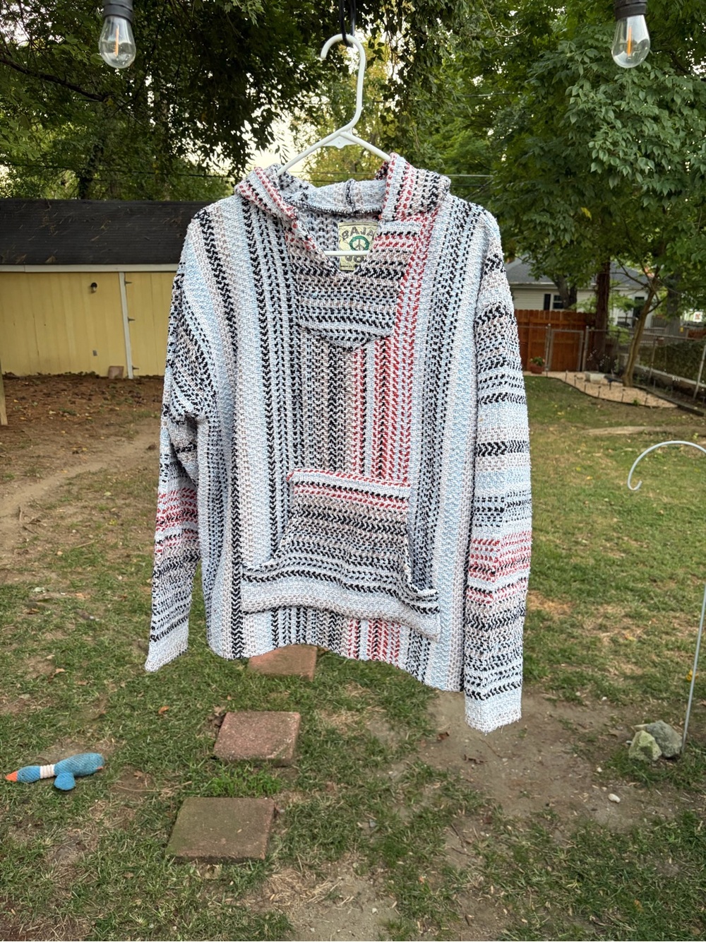 Baja Joe Earth Ragz Women’s XL Woven Mexican Baja Hoodie Drug Rug Pullover